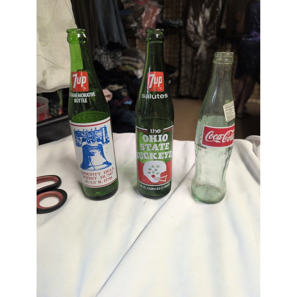 7Up & Coca-Cola Commemorative Glass Bottles Collection
